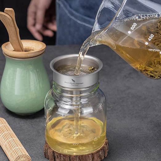 Boundless Voyage Titanium Funnels Kitchen Funnel Set, Hip Flask Funnel, Small Metal Funnels, Kitchen Funnels for Essential Oil, Spices, Flask