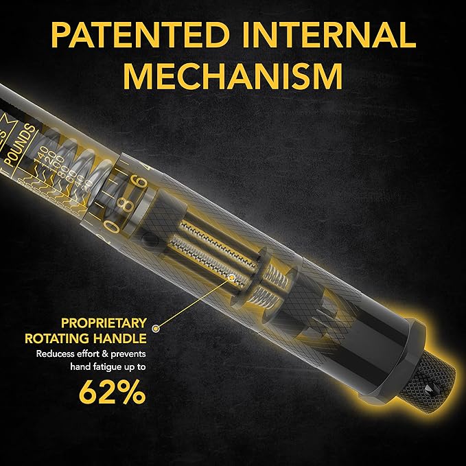LEXIVON 1/2-Inch Drive Click Torque Wrench 10~150 Ft-Lb/13.6~203.5 Nm + Set of 1/2-Inch Flip Impact Socket, 6 Total Lug Nut Sizes