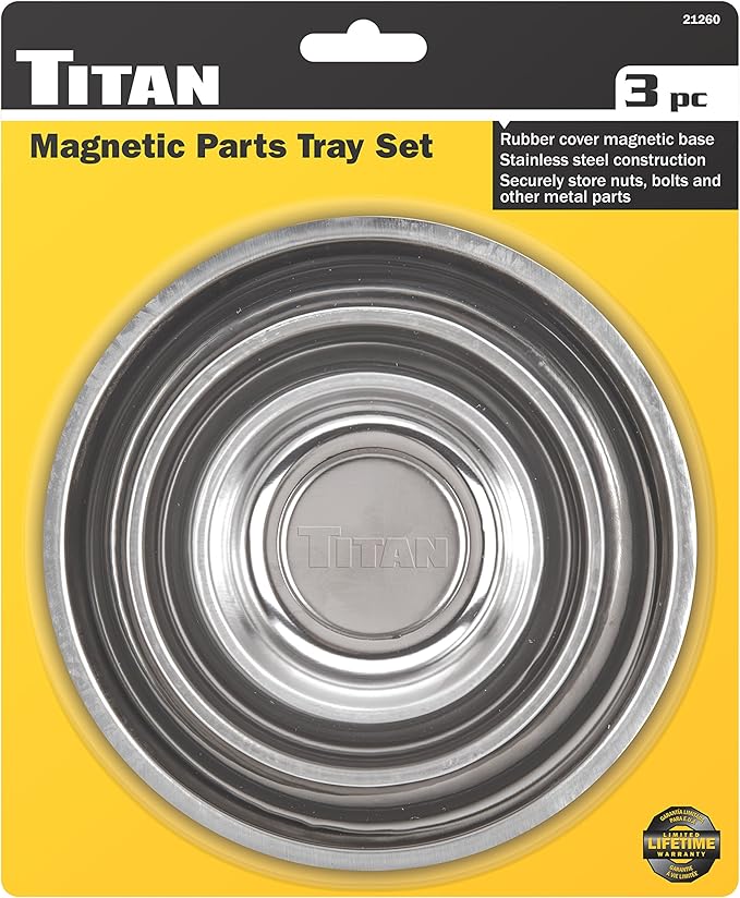 Titan 21260 3 Piece Magnetic Parts Tray Set