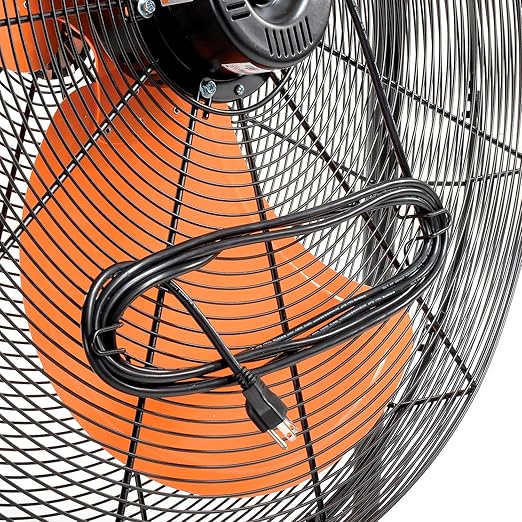 Global Industrial 36" Portable Tilt Blower Drum Fan, Direct Drive, 13,300 CFM, 2/3 HP, 2 Speeds, 120V, Mobile Drum Fan for Warehouses, Loading Docks, Garages