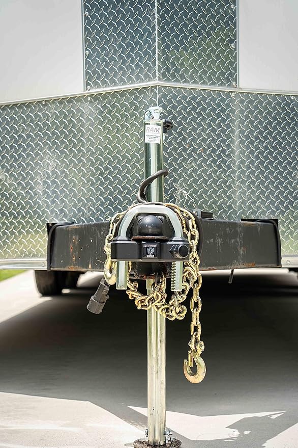 BulletProof Hitches - Extreme Duty Trailer Coupler Lock - Universal Trailer Lock with 1" Solid Steel Bar - Fits 1-7/8", 2" and 2-5/16" Couplers - Heat-Treated & Pick-Resistant