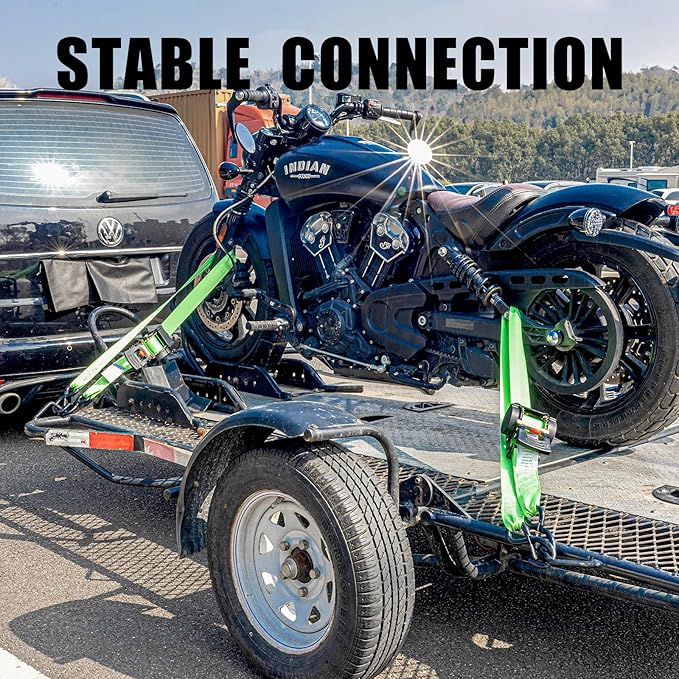 Automatic Retractable Ratchet Tie-Down Straps 1800 lbs, 1in × 10ft Heavy Duty Self-Retracting Ratchet Straps with Dampers, Auto Retract Strap System for Cargo, Trucks, Trailers, 2 Pack, Green