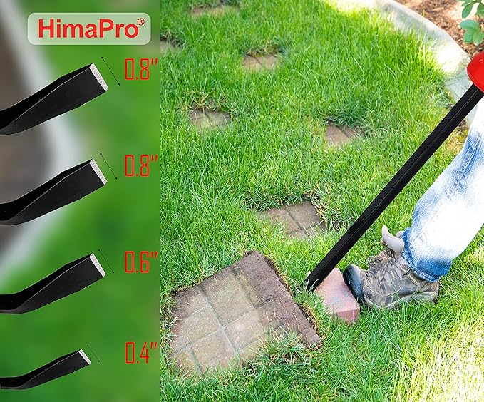 HimaPro Heavy-Duty Angled Prybar Set, 4-Piece Heavy Duty Pry Bar with Strike Caps and Hand Protection Mechanism, Industrial Grade Steel with Angled Tip, Perfect For Prying, Scrapping, Lifting, Pulling