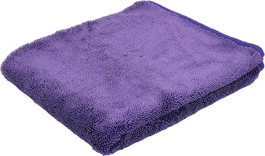 Maxshine Universal 3-Piece Purple 600GSM Microfiber Drying Towels – Single Twisted Loop, Ultra-Absorbent Plush Towels for Car Wash & Drying – Streak-Free Detailing Cloths (16" x 16")