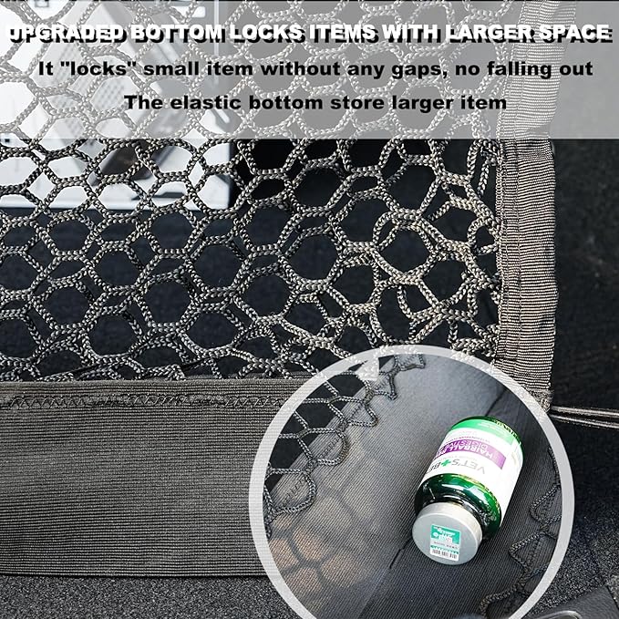Envelope Style Cargo Net Compatible with Hyundai Tucson New 2026 2025 2024 2023 2022 2021 2020 2019 2018 2017 2016 2015 Trunk Car Rear Tailgate Touring Netting