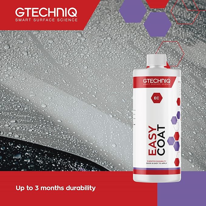 Gtechniq Easy Coat Kit for Cars, 17 fl oz | Extreme Dirt Resistance, Protects from UV, Weather and Wash Chemicals, Quick and Easy to Apply, For Paint and Glass Surfaces, Up to 3 Months Durability