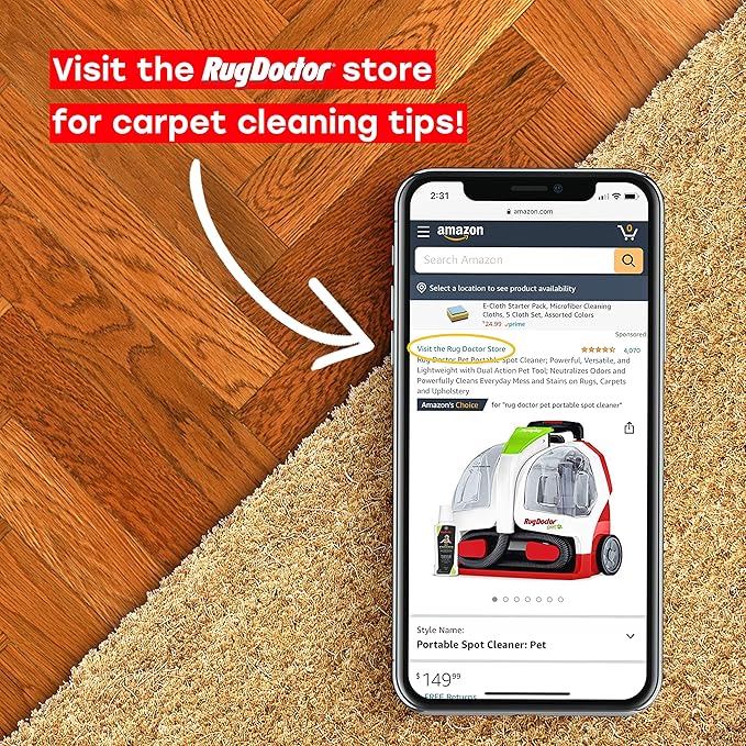 Rug Doctor Triple-Action Oxy Carpet Cleaner Deep Cleans, Deodorizes, and Refreshes Carpet & Upholstery, 96 oz., Daybreak Scent, Professional-Grade