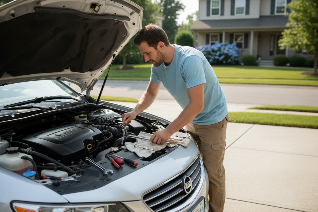 beginner car maintenance guide at home with simple tools