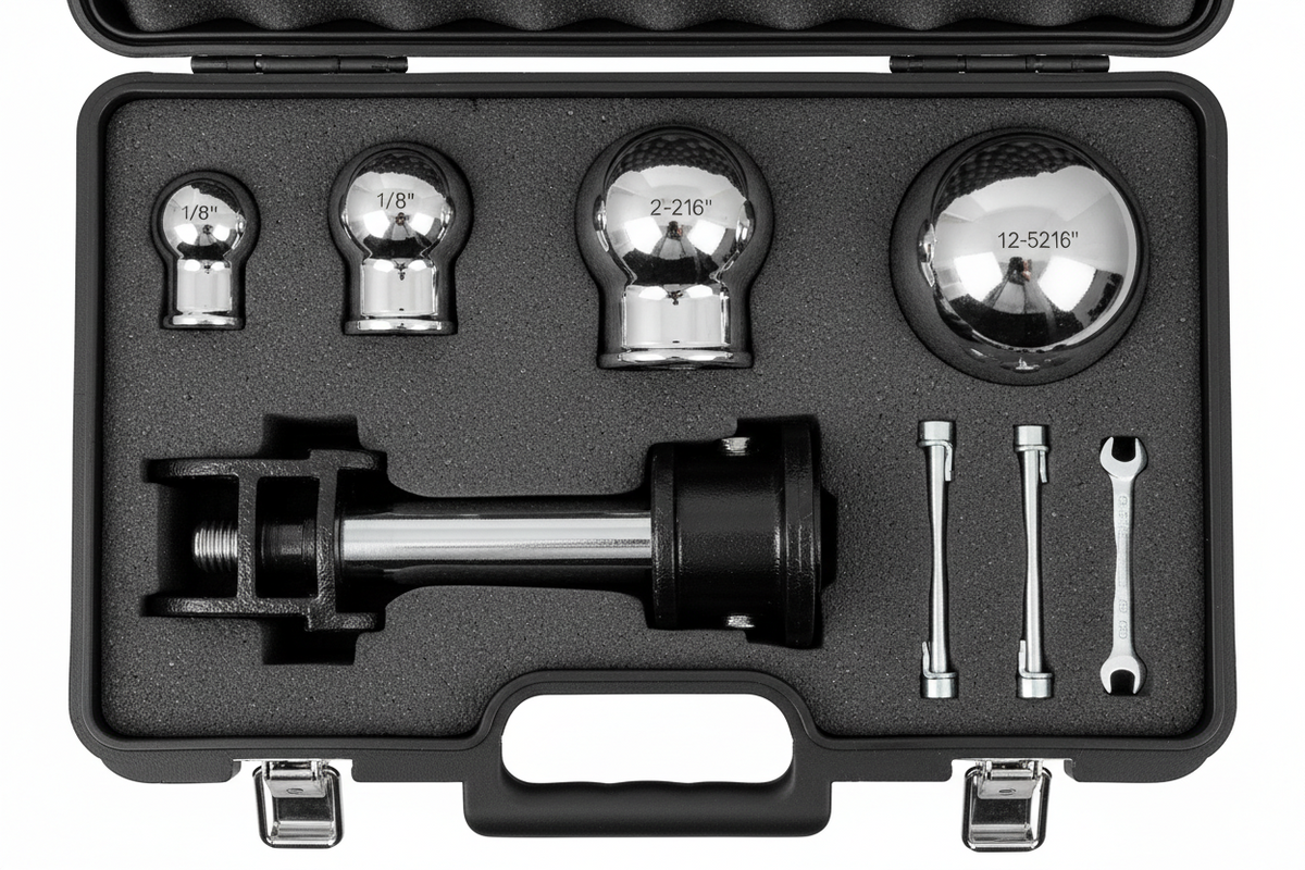 Trailer hitch ball connecting vehicle and trailer securely