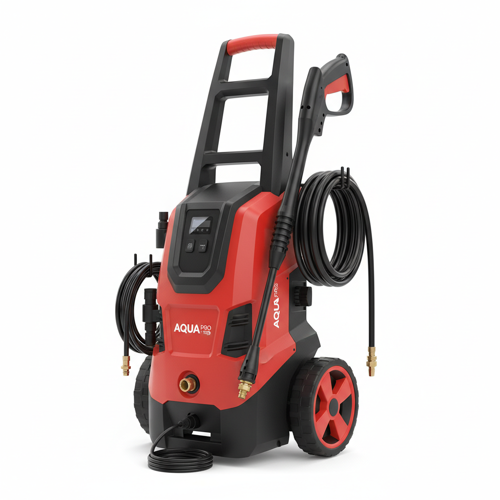 Pressure washer cleaning a car with high pressure water