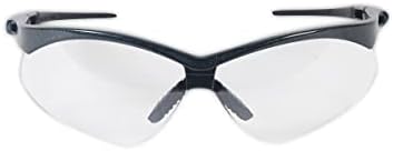 MAGID Wraparound Safety Glasses | Hard Coated Lightweight Sporty Designed Safety Glasses with a Soft TPR Nose Pad and Temple Tips (3 Pair), Black Frame | Grey Lens