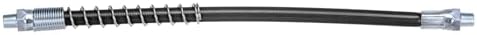 HARFINGTON Grease Gun Hose 11.8" 10000 PSI Spring Flex High Pressure Quick Release Grease Replacement with Coupler 1/8" NPT Threads for Grease Gun, Black