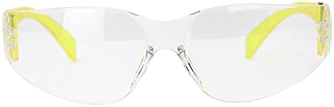 BISON LIFE Clear/Yellow Safety Glasses for Men & Women, ANSI Z87.1,144 Pack