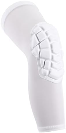 Basketball knee pads, compression leg covers for teenagers and adults, wrestling knee pads, football volleyball, pickleball, weightlifting (1 white long knee pad, X-Large)