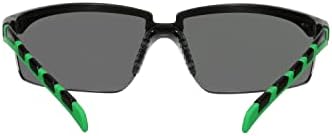 3M Safety Glasses, Solus 2000, IR Shade 3.0 Gray Lens, Black/Green Temples