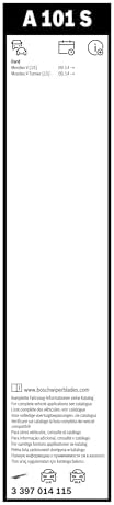 BOSCH 3397014115 AeroTwin Wiper Blade Combo - Set of 2 (27"& 27") Pinch Tab