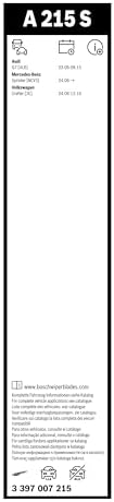 BOSCH 3397007215 AeroTwin Wiper Blade Combo - Set of 2 (26"& 24") Pinch Tab