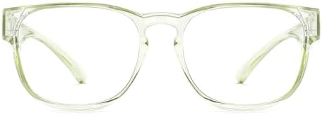 Alsenor Safety Glasses Anti Fog Goggles Fit Over Prescription Eyewear Blue Light Blocking Oversized Eyeglasses For Men Women (Oversized-Jade)