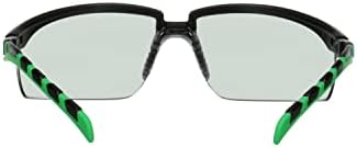 3M Safety Glasses, Solus 2000, IR Shade 1.7 Gray Lens, Black/Green Temples