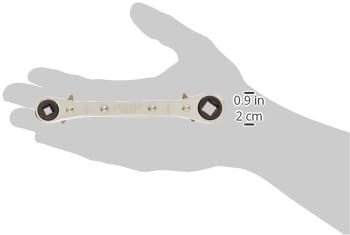 Uniweld 70022 Reversible Ratchet Wrench with DHVA Dual Hex Wrench Adaptor, Silver