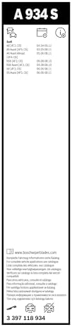 BOSCH 3397118934 AeroTwin Wiper Blade Combo - Set of 2 (22"& 22") Top Lock