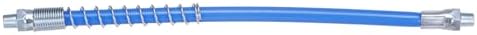 HARFINGTON Grease Gun Hose 11.8" 10000 PSI Spring Flex High Pressure Quick Release Grease Replacement with Coupler 1/8" NPT Threads for Grease Gun, Blue