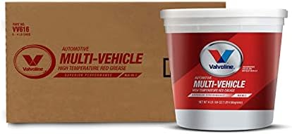 Valvoline Multi-Vehicle High Temperature Red Grease 4 LB Tub, Case of 6