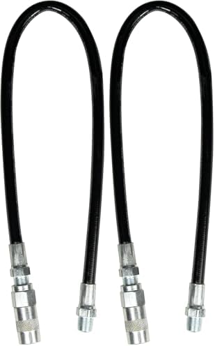 Performance Tool W54211 18-Inch Flex Grease Gun Hose Extension With Coupler, 4,500 Working PSI (1/8 NPT) (Pack of 2)