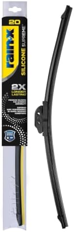 RainX Silicone Supreme Windshield Wiper Blade 20" - Heavy Duty Silicone Squeegee, Extreme Weather Resistance & All-Season Performance, Streak-Free Beam Technology, Quick Install (Pack of 1)