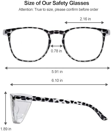 Safety Glasses Goggles for Women Girls Anti Fog Protective Eyewear Glasses