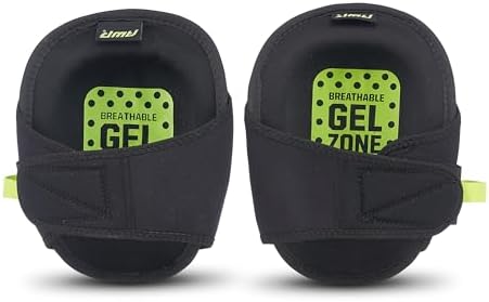 AWP Gel Pro Flooring Knee Pads, 4 Pair, Gel and Foam, Black