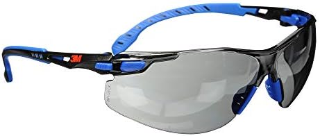 3M Safety Glasses, Solus 1000, Scotchgard Gray Lens, Blue/Black Frame
