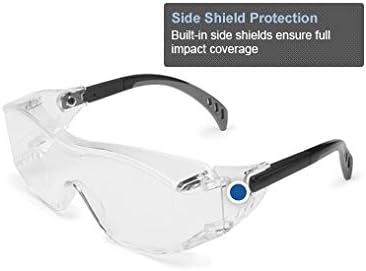 Gateway Safety 6983 Cover2 Safety Glasses Protective Eye Wear - Over-The-Glass (OTG), Gray Lens, Black Temple