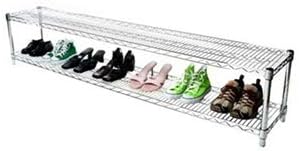 Shelving Inc. 12" d x 72" w Chrome Wire Shelving with 2 Tier Shelves, Weight Capacity 800lbs Per Shelf