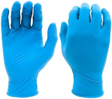 SHOWA 7500PF Nitrile Disposable Gloves, 4 Mil, Large (1 Box/100 Gloves)