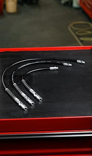 ARES 54032 18-In Grease Gun Flex Hose - 4,500 PSI, Heavy Duty Coupler