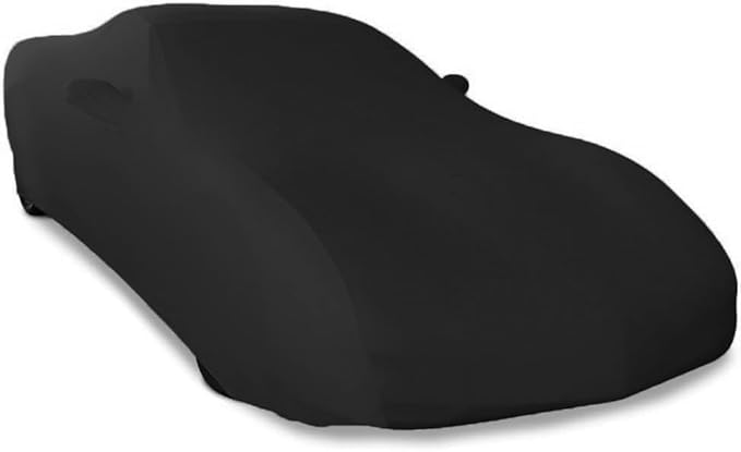 SR1 USA C4 Corvette Indoor Car Cover - Custom Fit Ultraguard Stretch Satin - The Ultimate High End Fit with Storage Bag for 1984-1996 C4, Z51, GS, ZR1 Convertible, Hardtop Corvettes (Black)