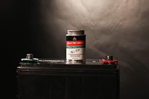 AGS Dielectric Grease for Electrical Connectors – 4oz Silicone Grease for Spark Plugs, Battery Terminals, Wiring & Connectors, Made in USA Since 1931, Brush-Top Can for Precise, Mess-Free Application
