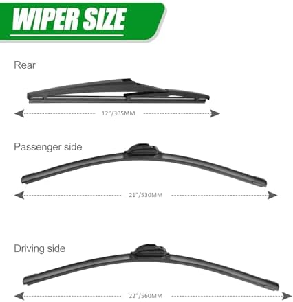 Windshield Wiper Blades compatible with Dodge Durango/Jeep Grand Cherokee
