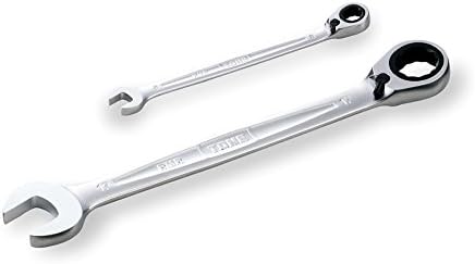 TONE Ratchet Ring Wrench Set Reversible Offset RMR110 Silver 11-Piece