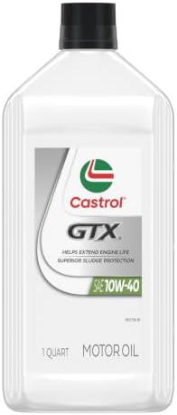Castrol GTX 10W-40 Conventional Motor Oil, 1 Quart, Pack of 6