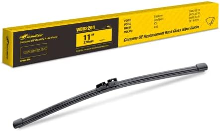 Rear Wiper Blade,11" Back Windshield Wiper Blades Replacement for Ford Explorer 2020-2010 EcoSport 2020-2018 Fiesta 2019-2017 Focus 2018 BMW X3 2020-2018 Volvo V40 2019-2014 Rear Wiper