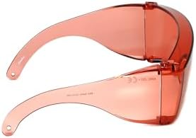 Calabria 3000 Fitover Safety Glasses with Uni-Lens – [Pink Fl-41-3 Pack] Wrap Around Eye Protection | Anti-Fog Scratch Resistant | Protective Eyewear