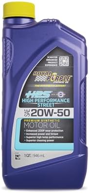 Royal Purple (36250-6PK HPS 20W-50 Synthetic Motor Oil with Synerlec Additive Technology - 1 Quart, (Case of 6)