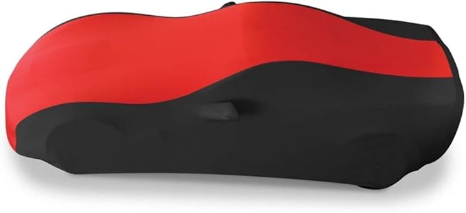 SR1 Performance C5 Corvette Car Cover 1997–2004 – Indoor Stretch Satin, Soft Breathable Dust Protection, Ultraguard Z06, Convertible, Hardtop (Red/Black)