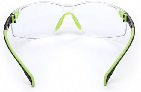 3M Safety Glasses, Solus 1000, Scotchgard Clear Lens, Green/Black Frame