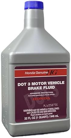 Honda 08798-9108 DOT 3 Motor Vehicle Brake Fluid 32 FL OZ (1 Quart) (12)