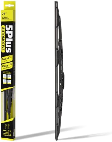 5 PLUS® 21" Silicone Wiper Blades(Pack of 1) - Premium Fit J-Hook Arm