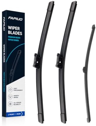 26"+22"+13" Front and Rear Windshield Wiper Blades Replacement for Porsche Cayenne 2019-2025, 19mm Push Button (Set of 3)