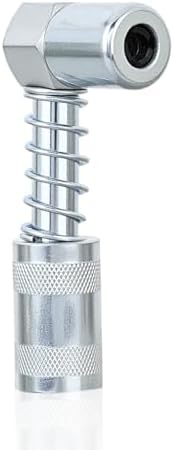 GOOACC 90 Degree Grease Gun Coupler Adapter, Sturdy Steel Grease Coupler Fittings Compatible with SAE Metric Zerk Fittings Grease Gun Lubrication Tool for Tight Space Auto Ship Machinery Truck Farm